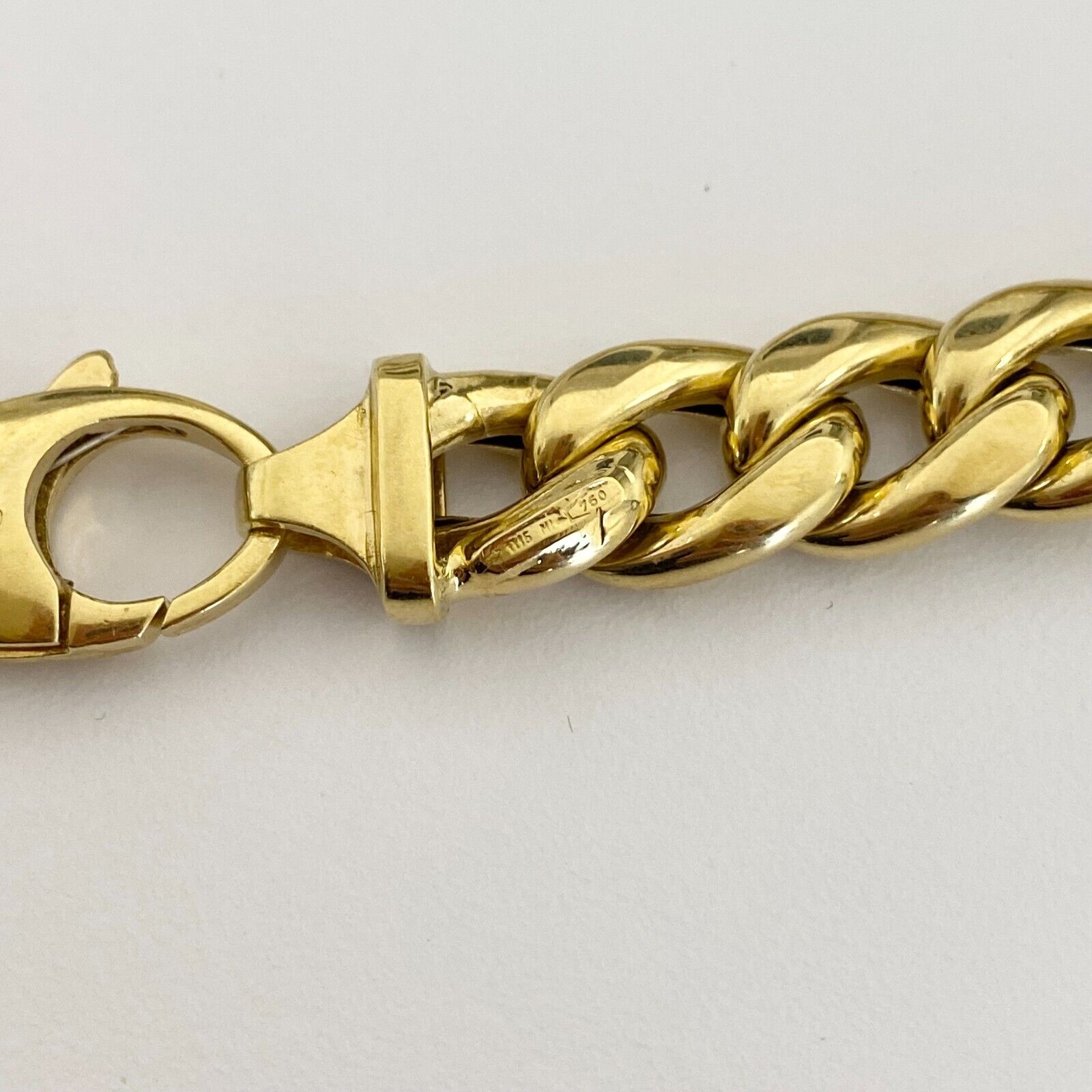 Thick Hollow Cuban Link Chain Necklace in 18k Yellow  Gold