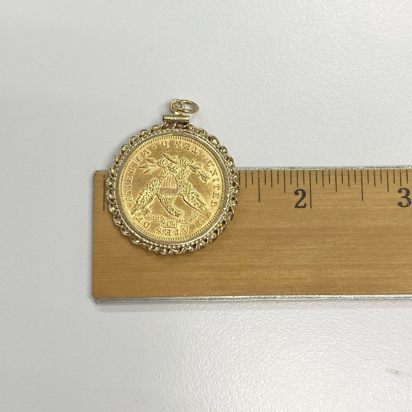 1894 $10 Dollar Liberty Gold Coin Pendant in 14k Gold