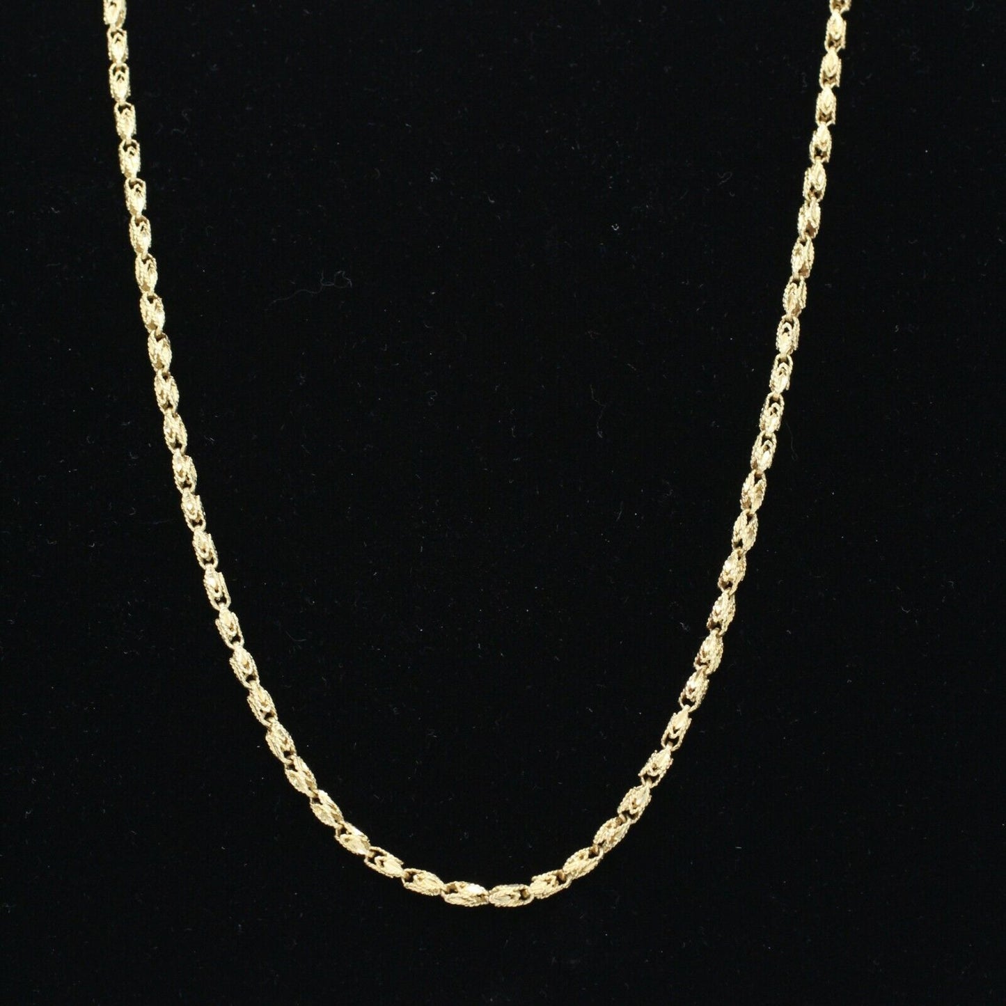 14k Yellow Gold Unique Fox Link Chain Necklace 11.33 GRS 18"