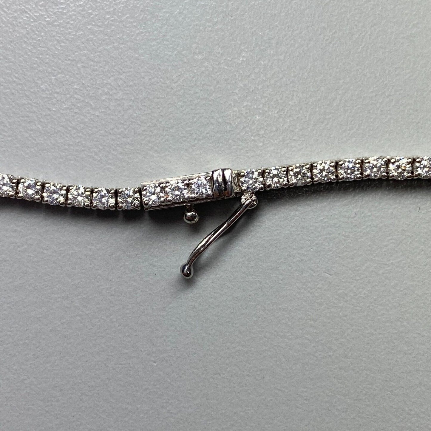 Diamond Tennis Necklace Chain 6.92cttw in 14k White Gold