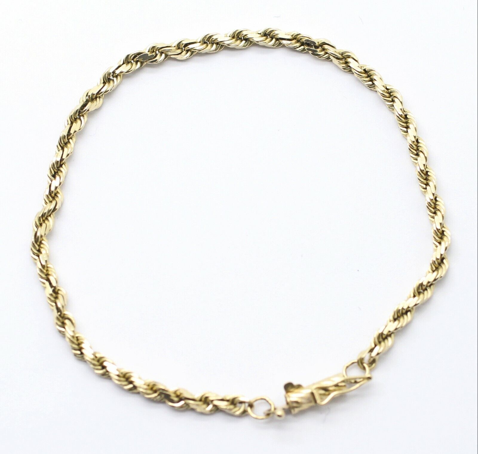 Women's Rope Chain Bracelet in 14kt Yellow Gold 5.50grs