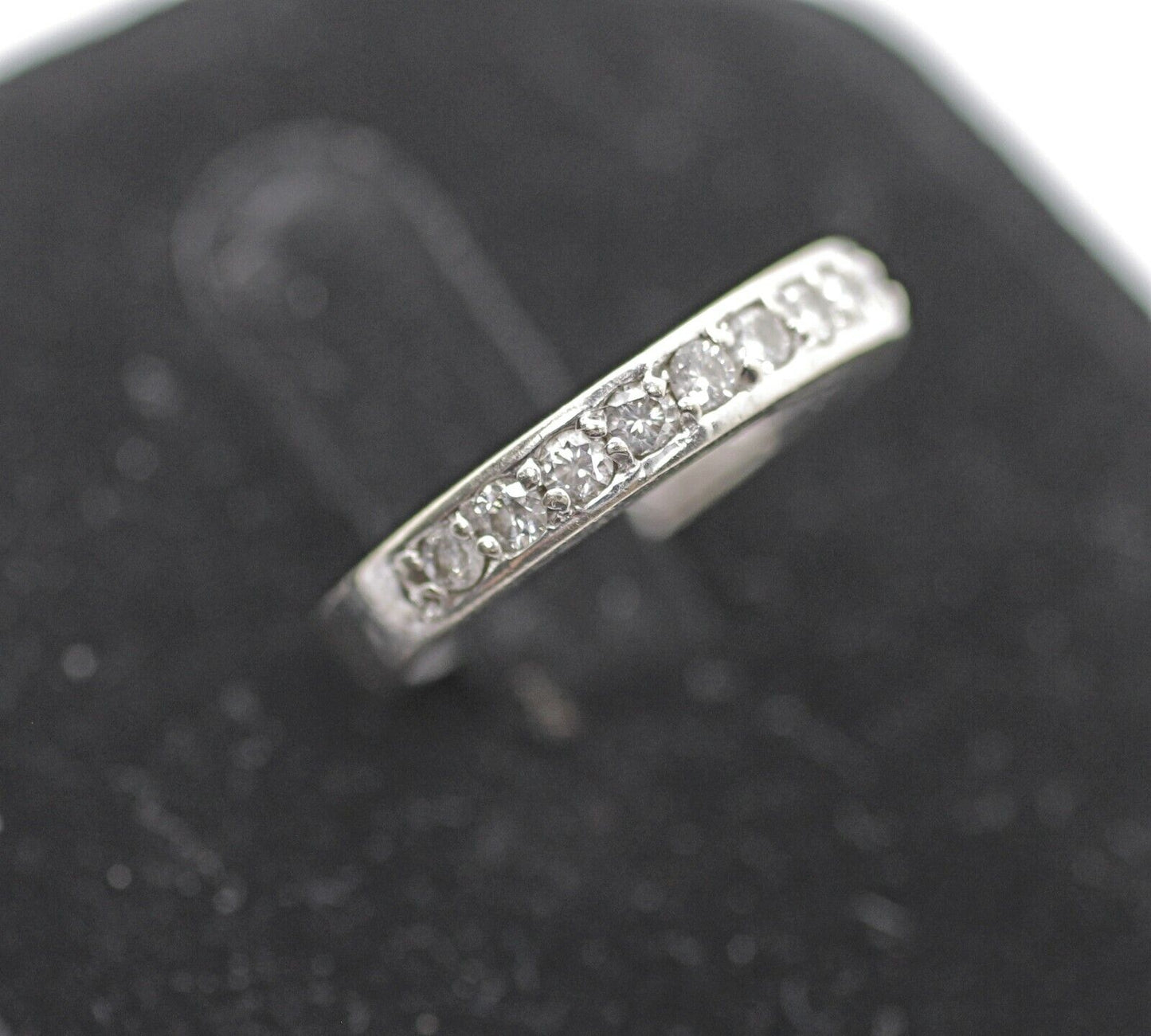 Diamond Eternity Wedding Band Ring in 14k White Gold