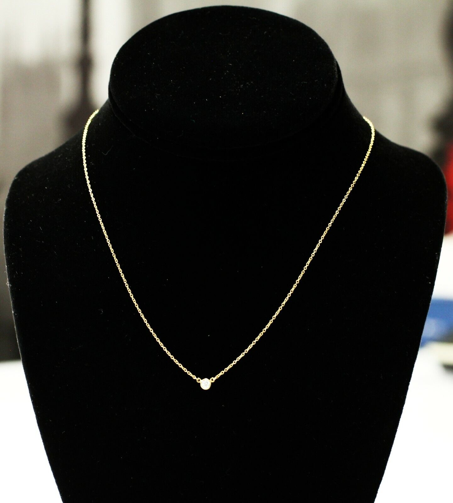 Tiffany & Co Diamond by the Yard Necklace in 18k Yellow Gold 16"inches