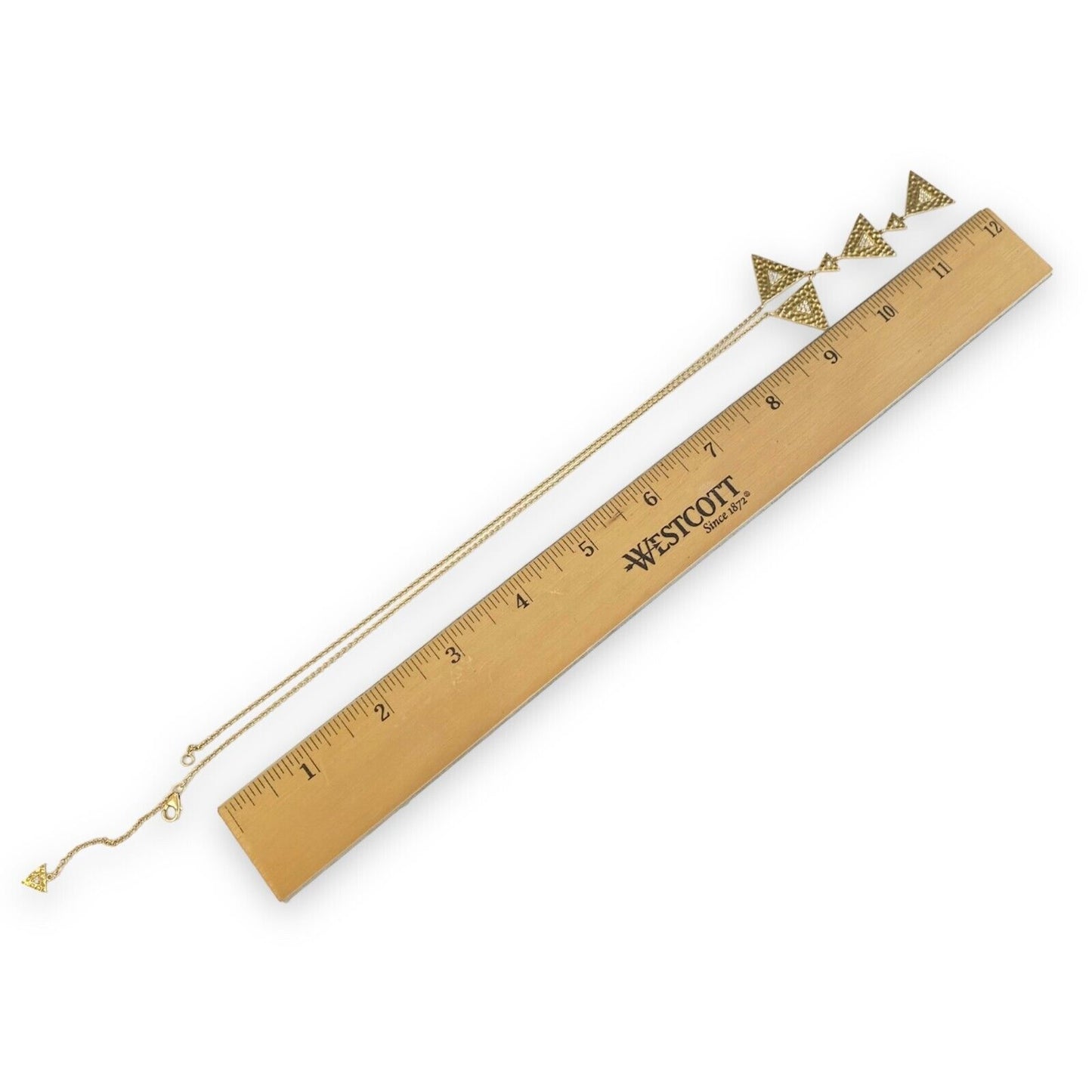 Misahara Triangles Gilded Lariet Necklace Diamonds in 18k Yellow Gold