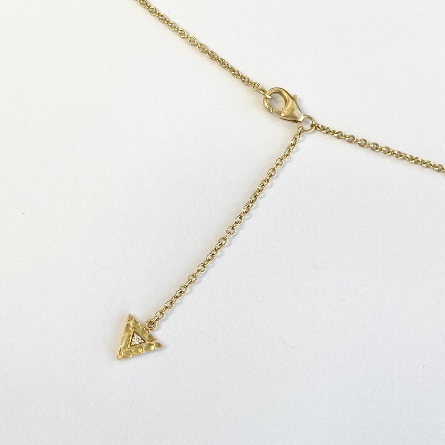 Misahara Triangles Gilded Lariet Necklace Diamonds in 18k Yellow Gold