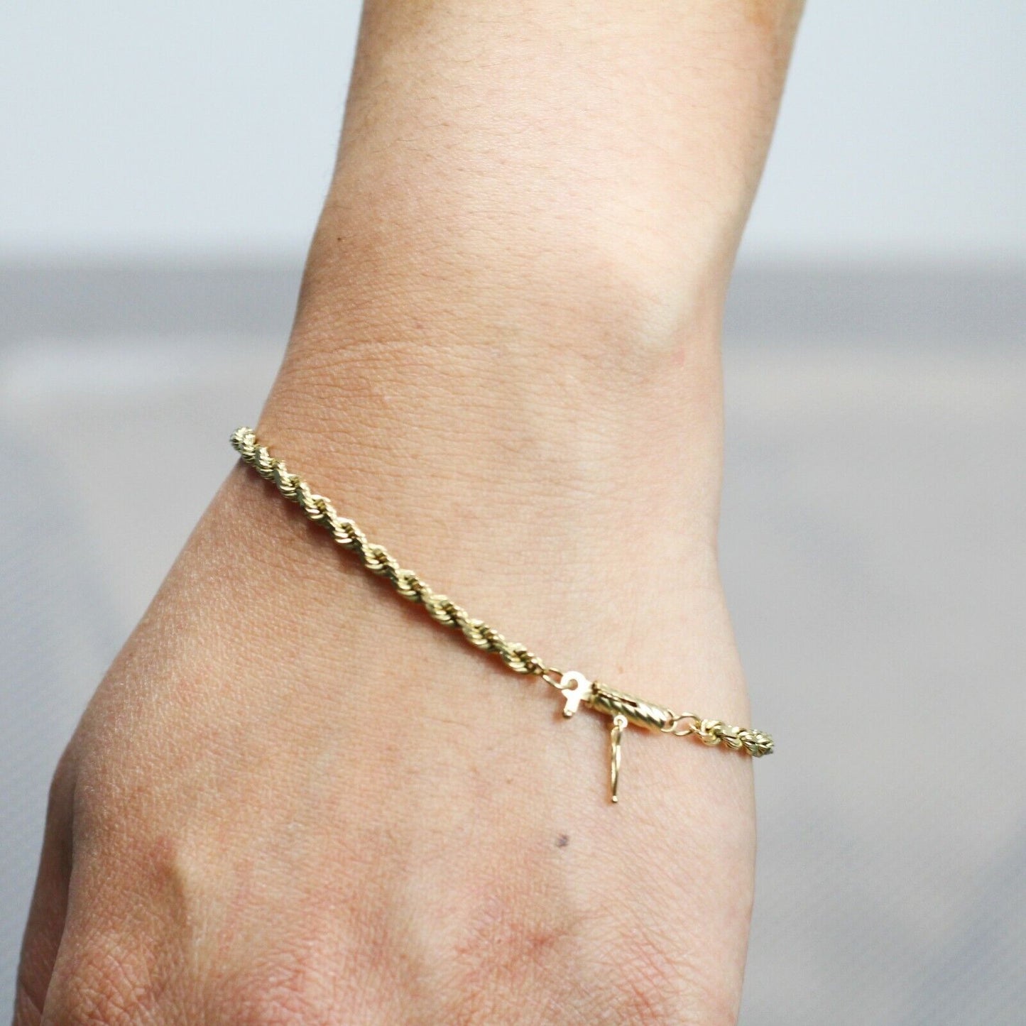 Women's Rope Chain Bracelet in 14kt Yellow Gold 5.50grs