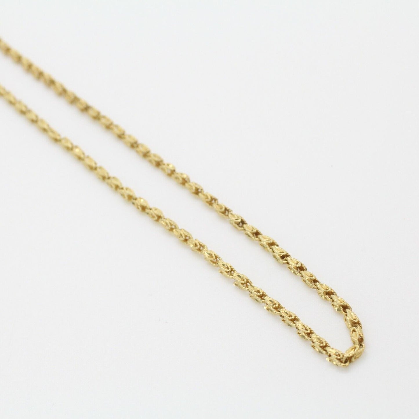 14k Yellow Gold Unique Fox Link Chain Necklace 11.33 GRS 18"