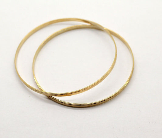 18k Yellow Gold Set of Two Bangle Bracelets 2pcs 15.26gr