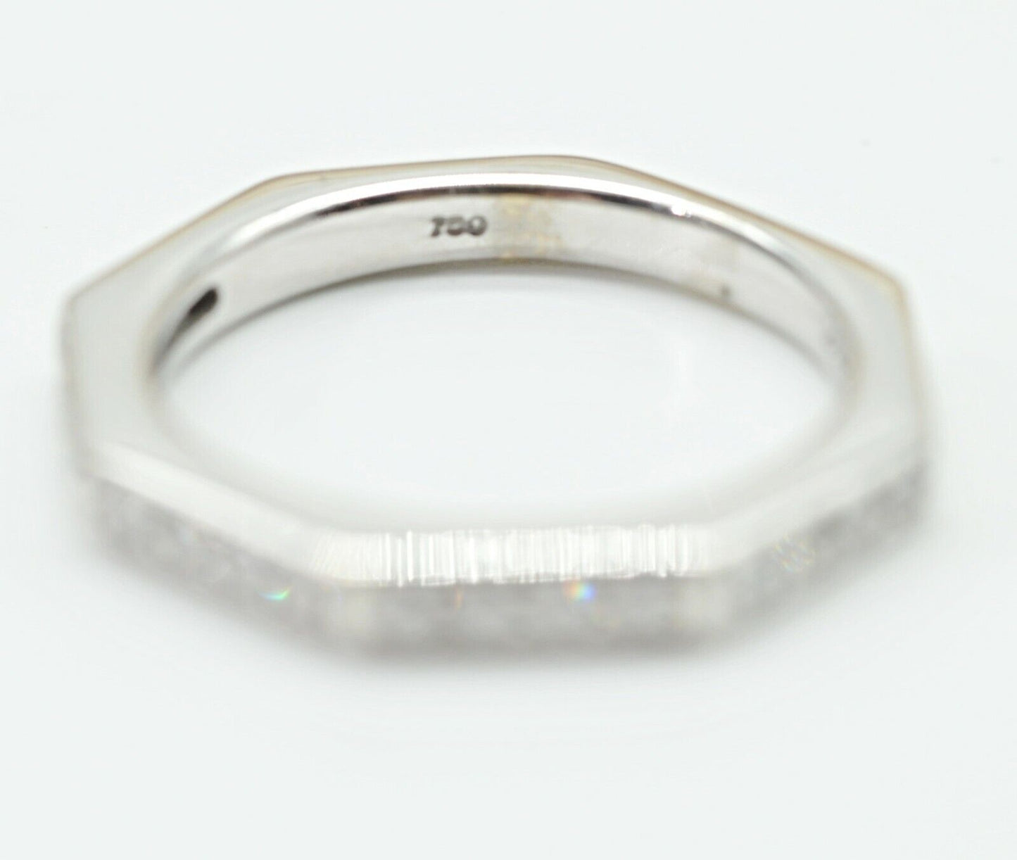 Honora 18k White Gold Diamond Wedding Band Ring 7us