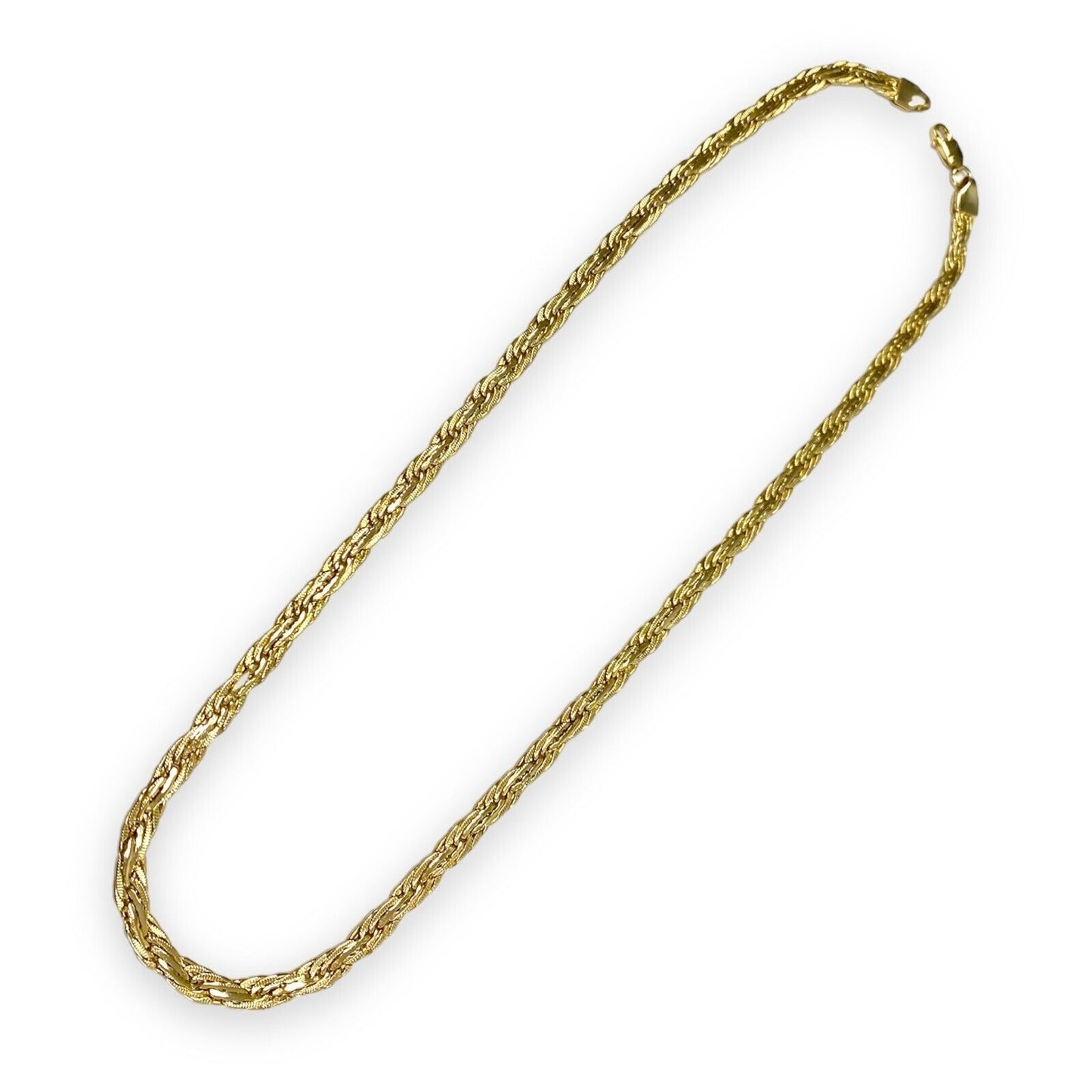 Snake Wave Chain Necklace in 14k Yellow Gold 20 Inch