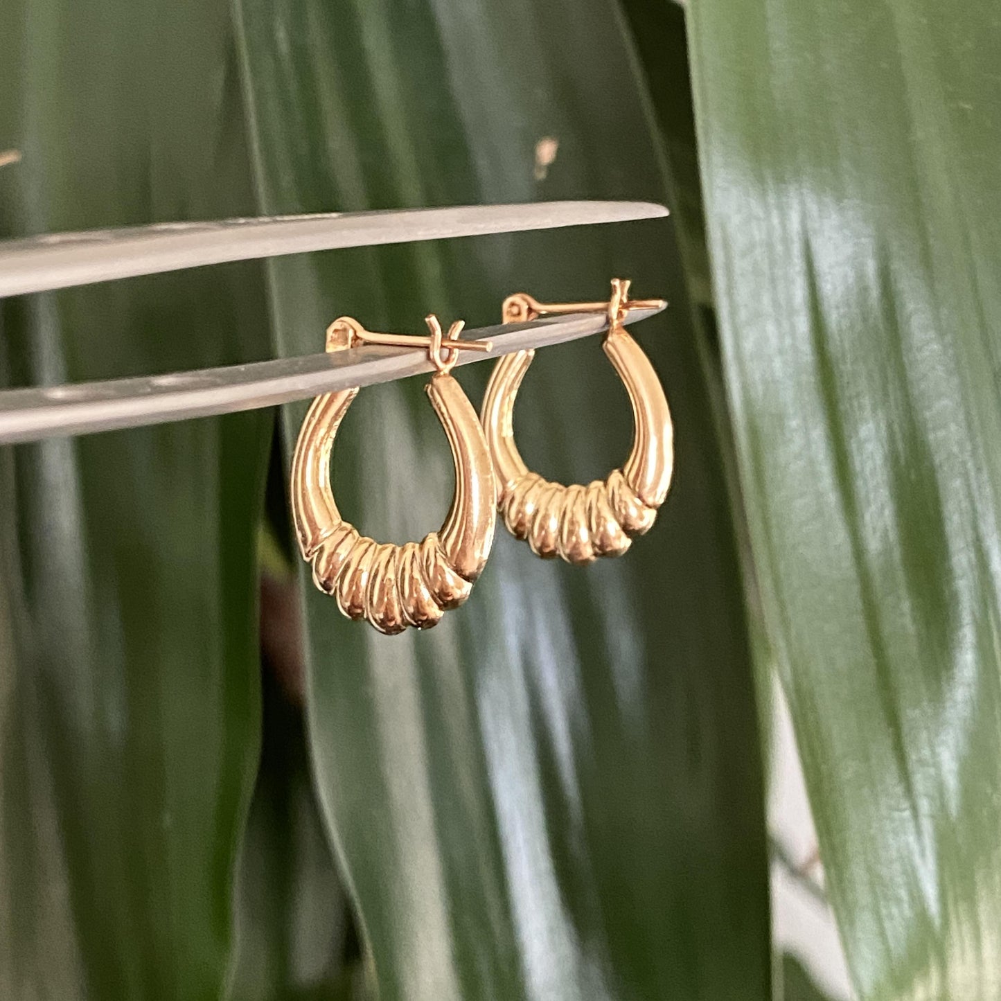 Yellow Gold 14K Loop Earrings 1.82G