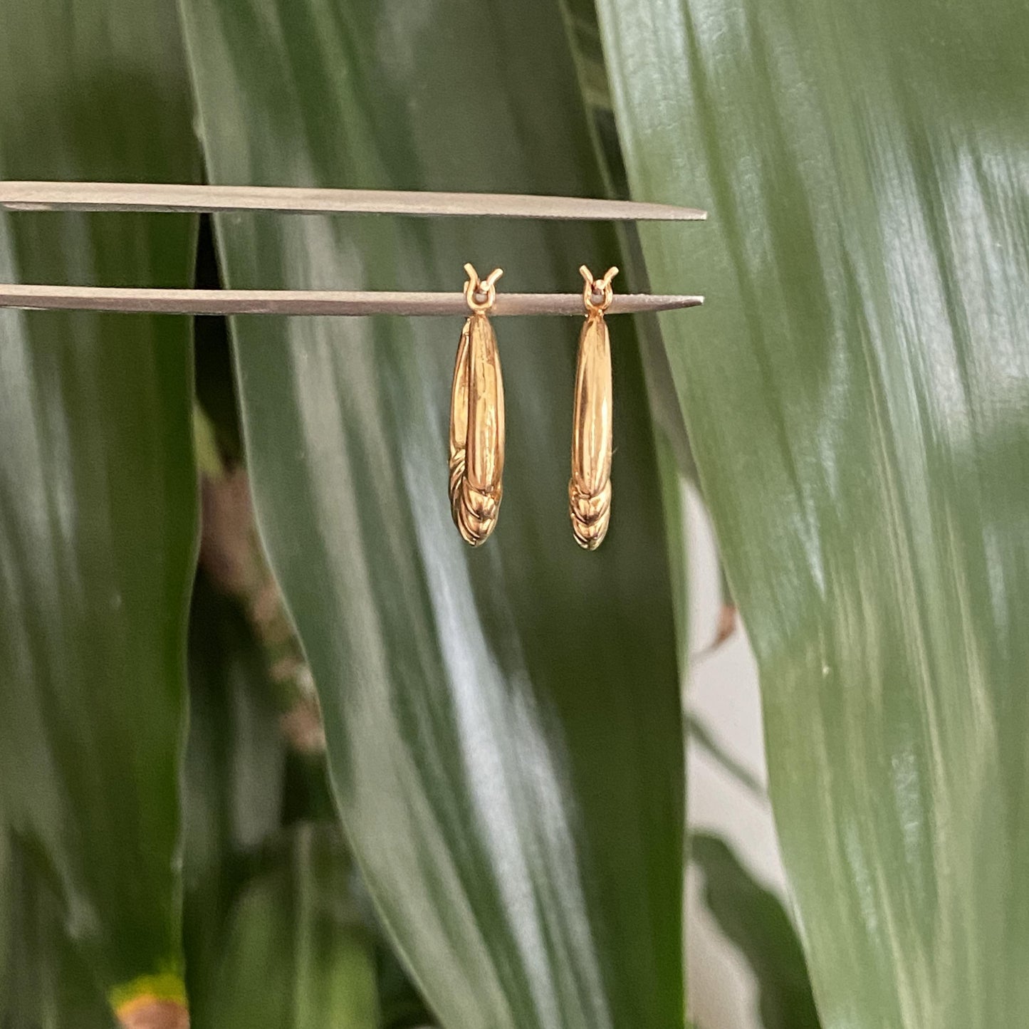 Yellow Gold 14K Loop Earrings 1.82G