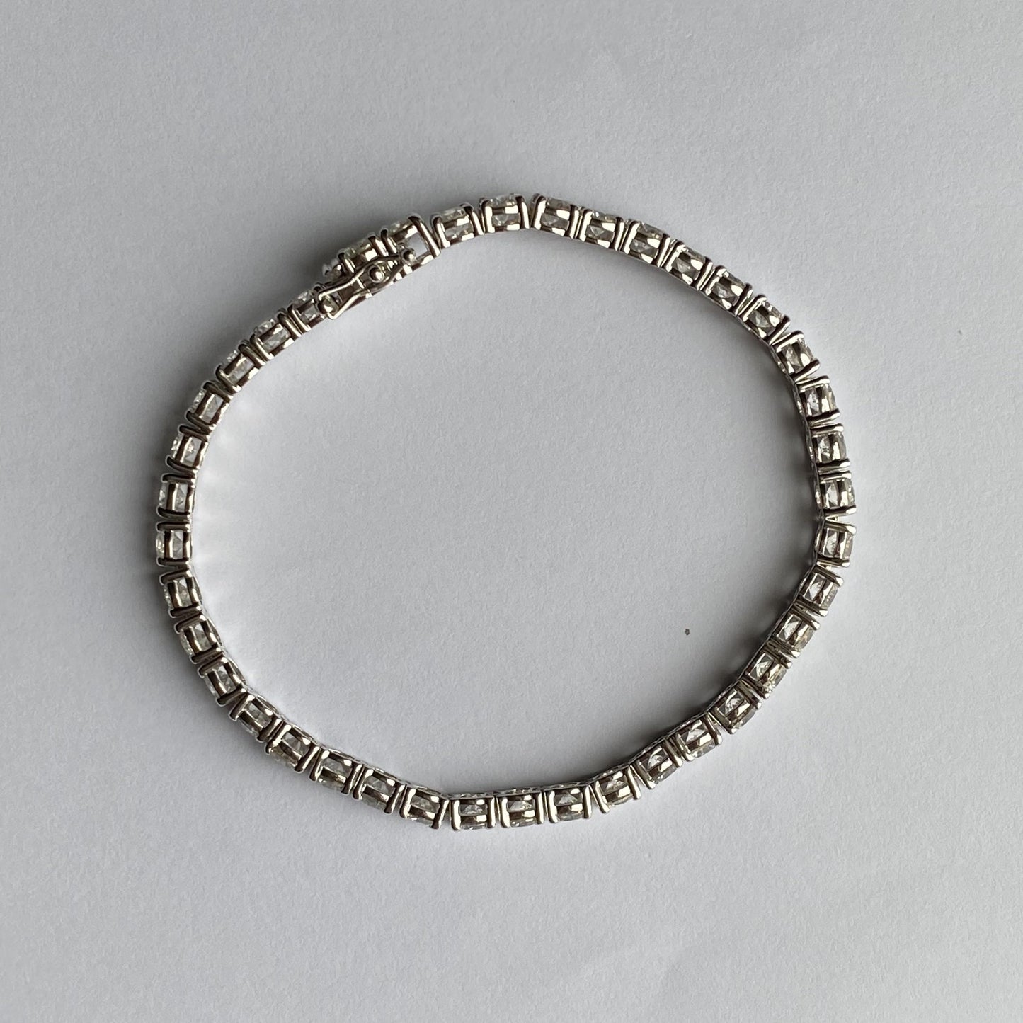 10.69 Cttw Diamond Tennis Bracelet 14K White Gold
