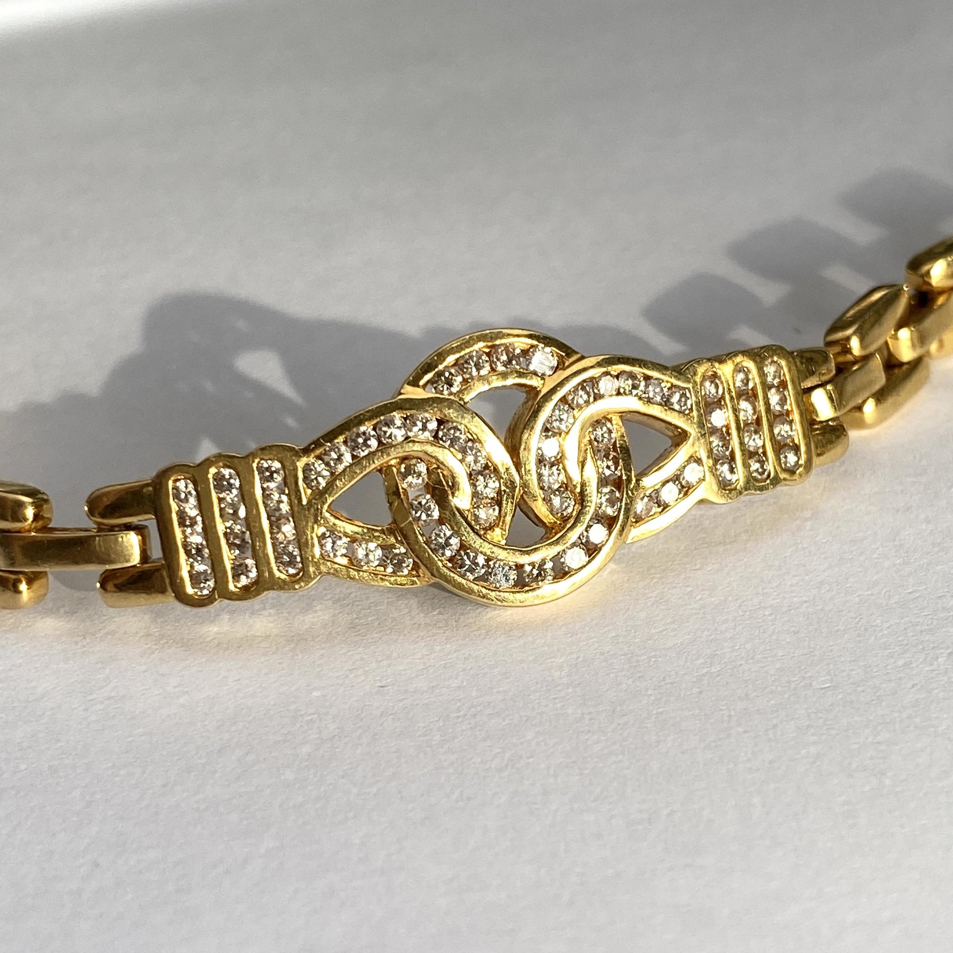 0.83 Diamond Chain Bracelet 18K Yellow Gold 22.96G
