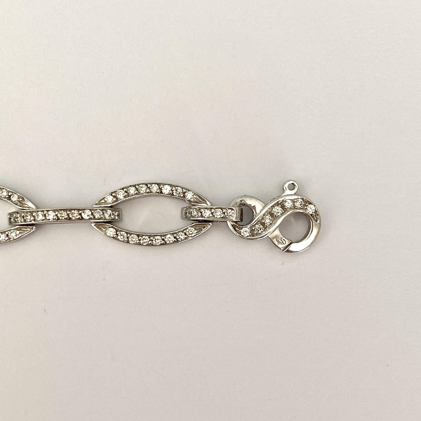 3 Cttw Diamond Bracelet Link Style 18K White Gold 21.29G