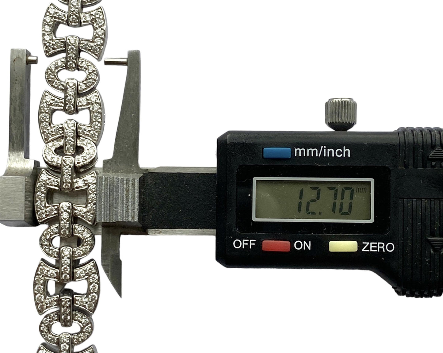 5.39cttw Diamond Link Bracelet 18K White Gold 32.69G