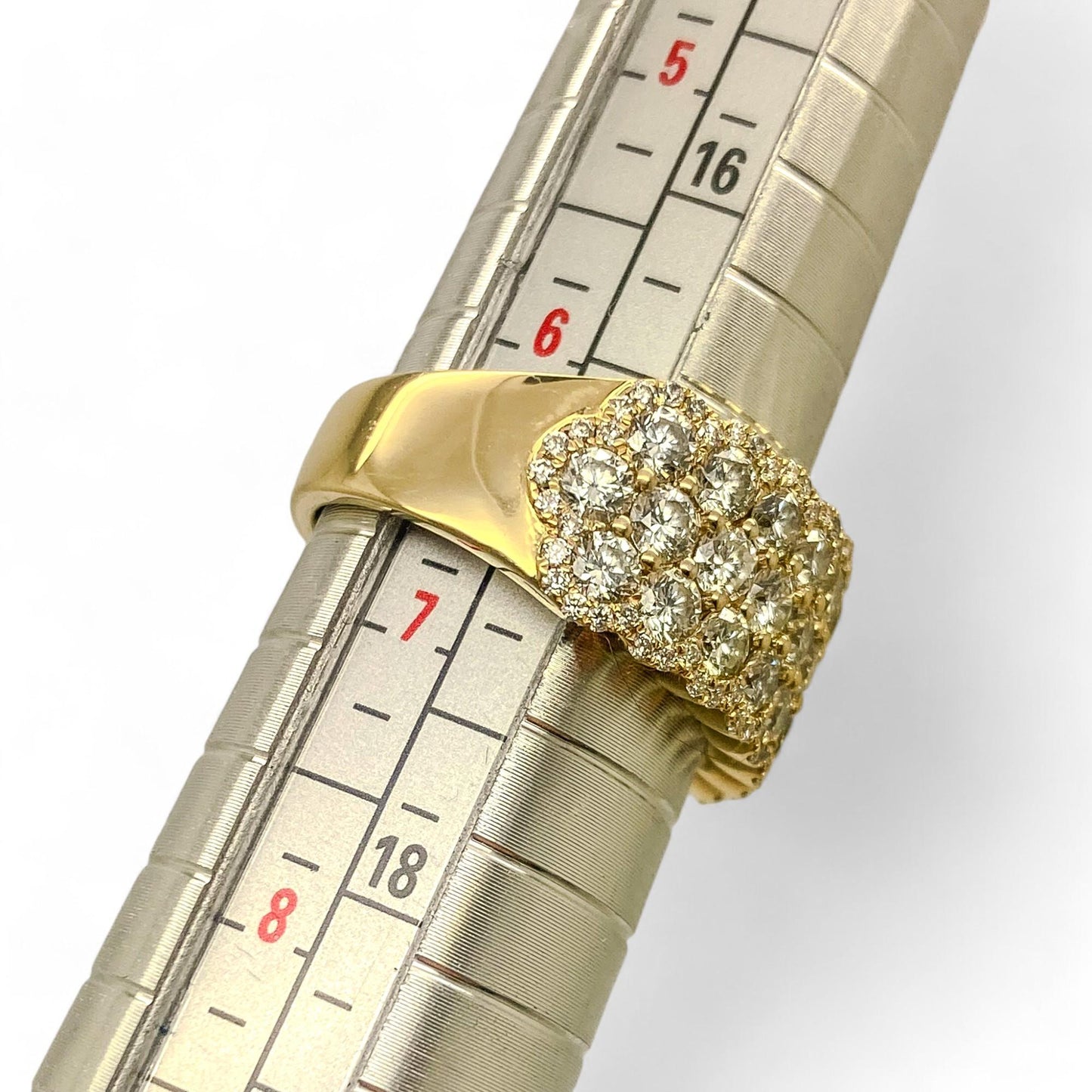 1.66 cttw White Diamond Ring in 18K Yellow Gold 6.5 US 6.1 g