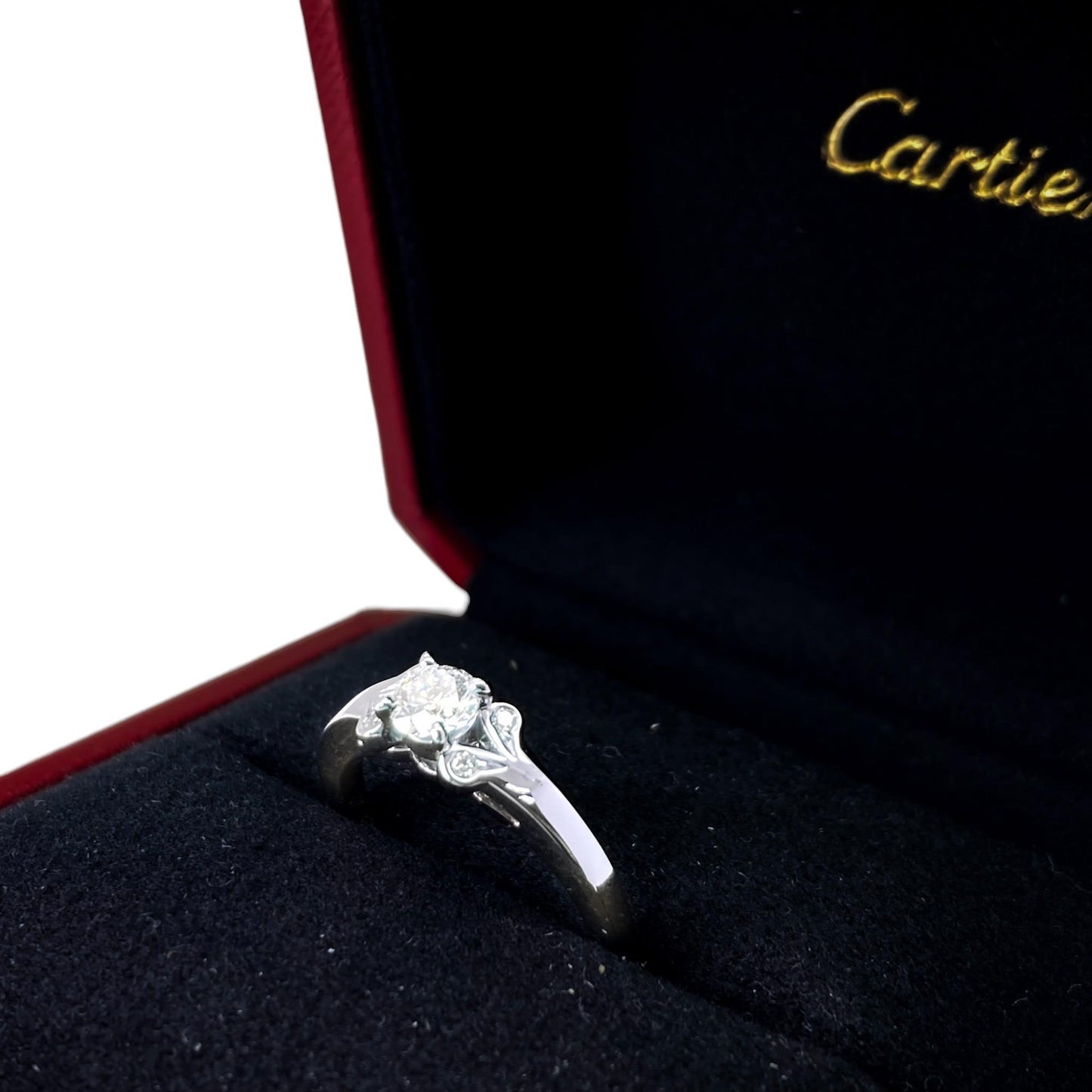 0.73 cttw White Dimaond CARTIER Ring Platimun 5.5 US 5.1g