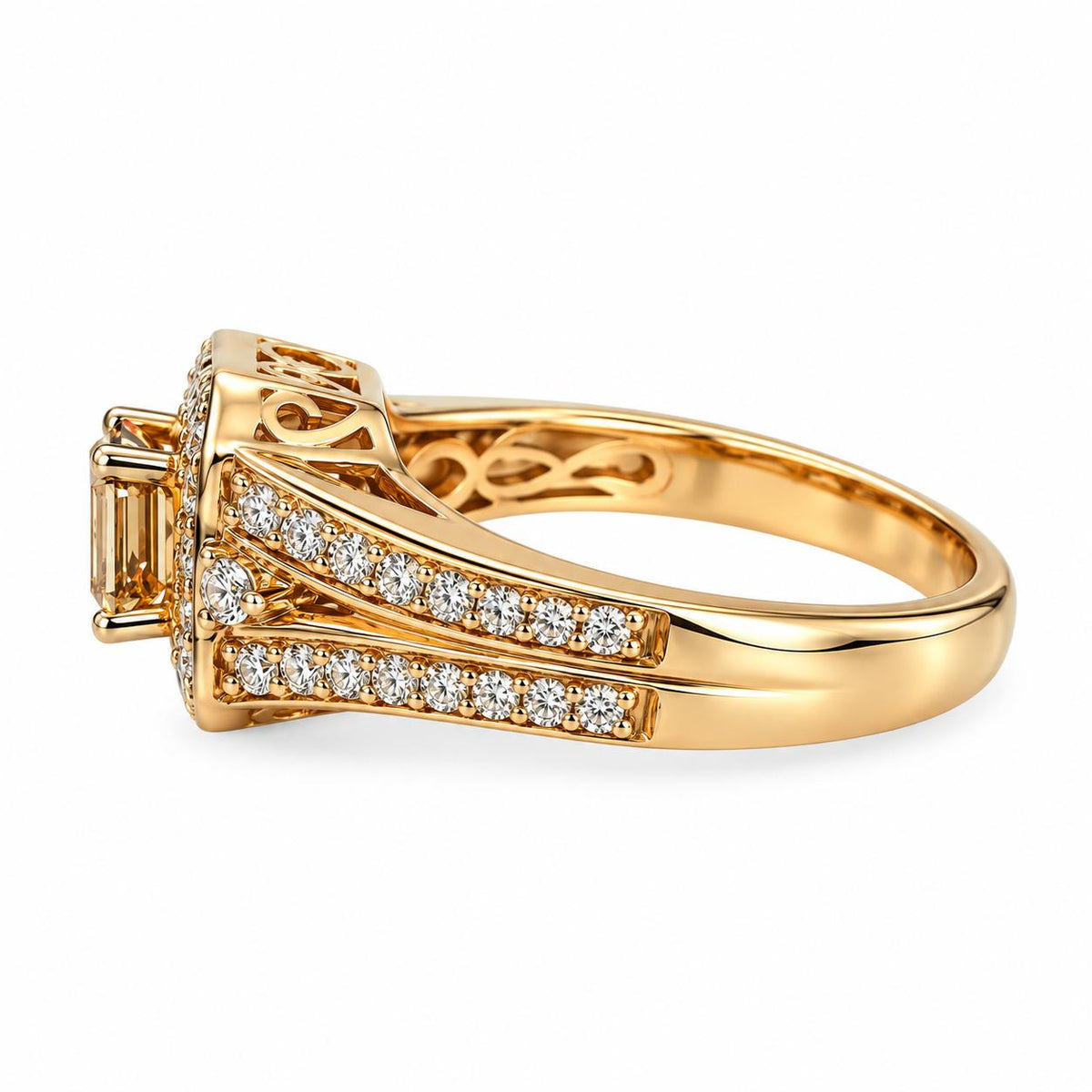 0.36ct. Brown Diamond & 1cttw. White Diamond Le Vian Ring in 14k Rose Gold 8US