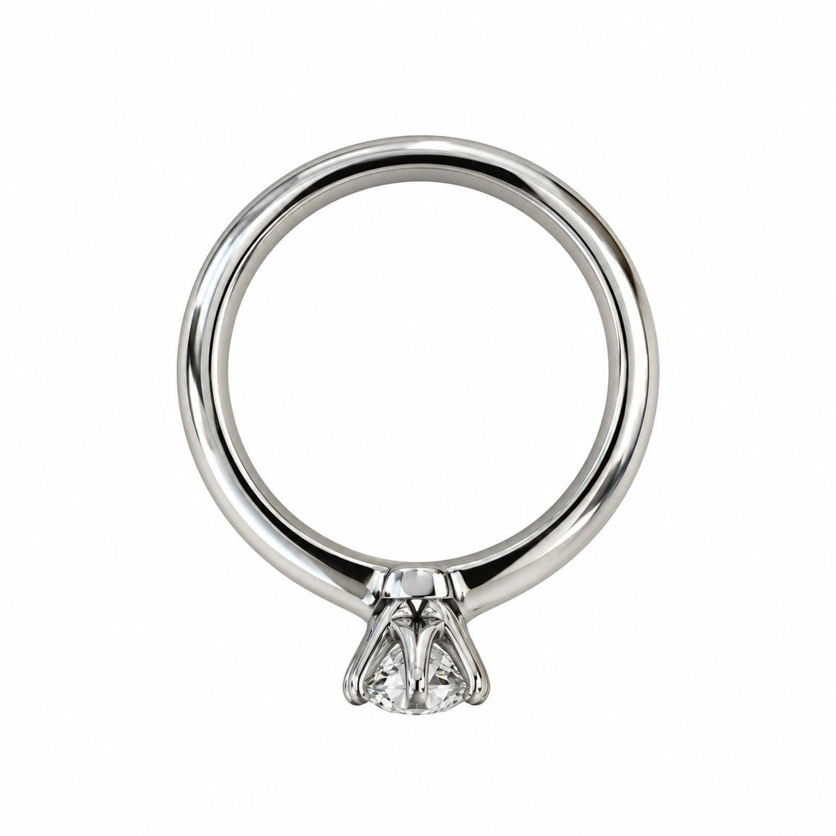 0.43ct. White Diamond Tiffany Solitarie Engagemetn Ring 4.14g. 4.75US