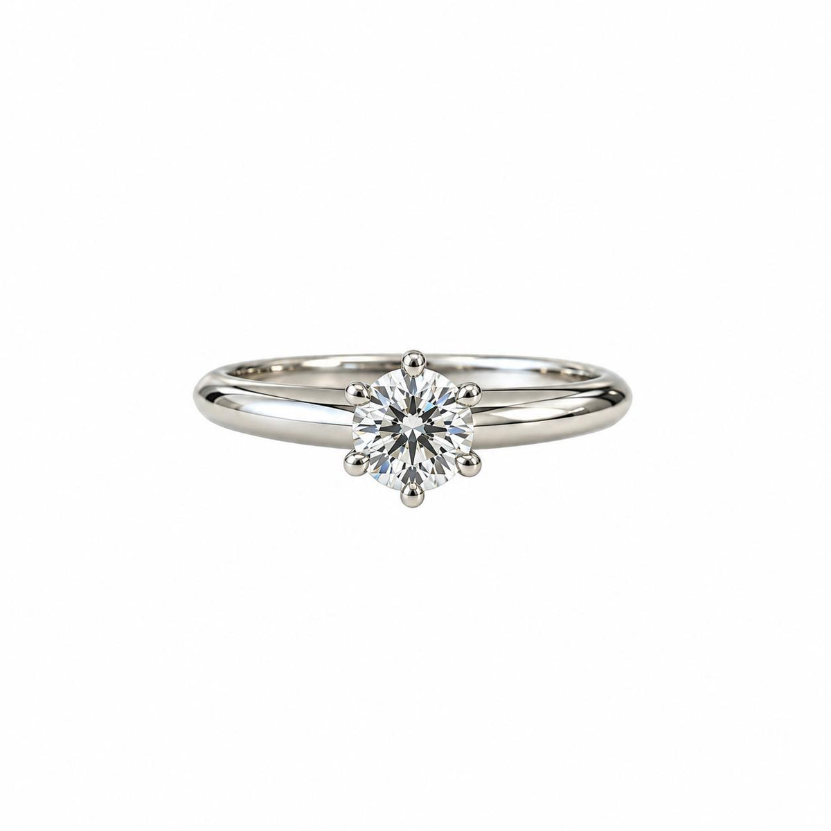 0.43ct. White Diamond Tiffany Solitarie Engagemetn Ring 4.14g. 4.75US