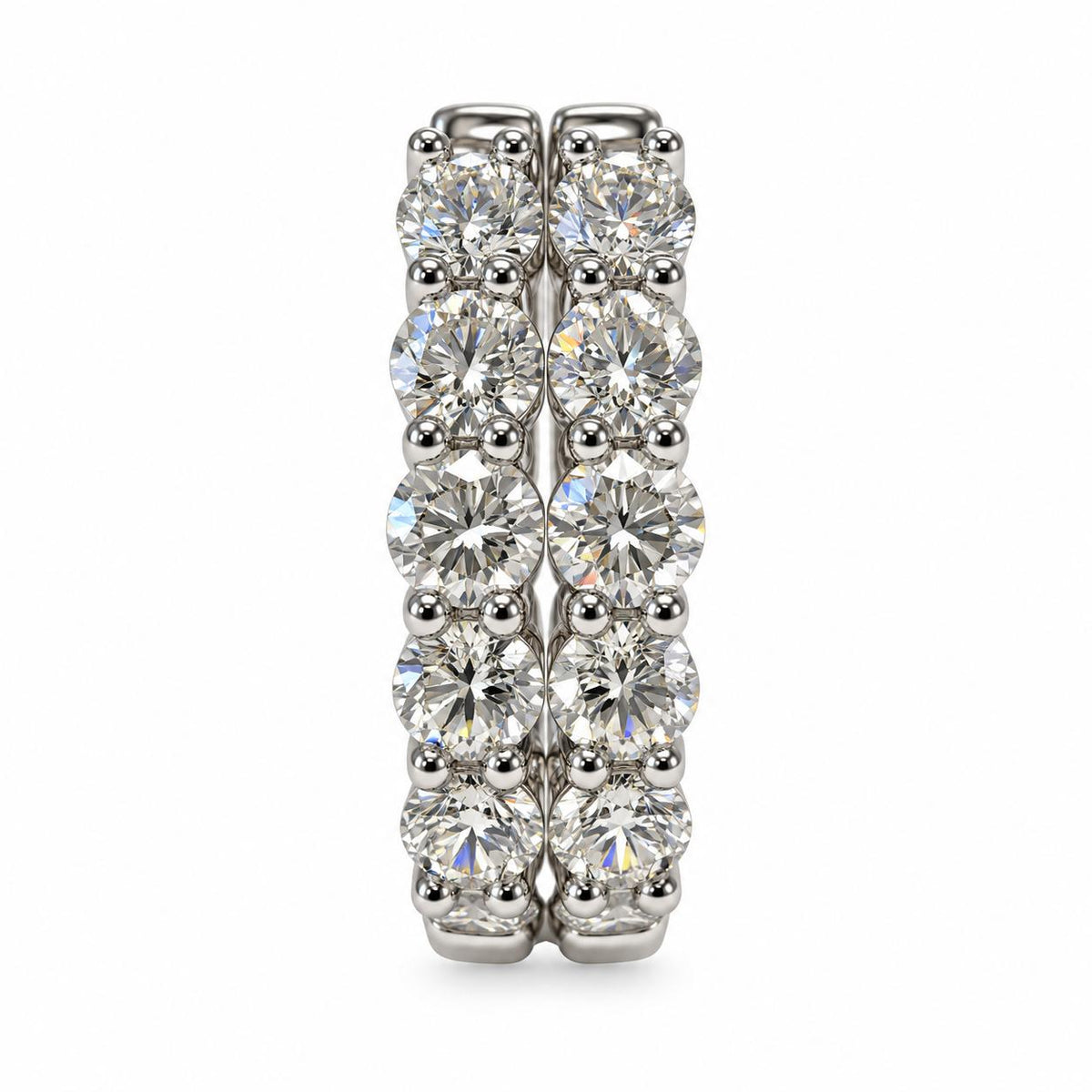 1.82cttw. Natural White Diamond Hoops Earrings in 14k White Gold 5.59g.