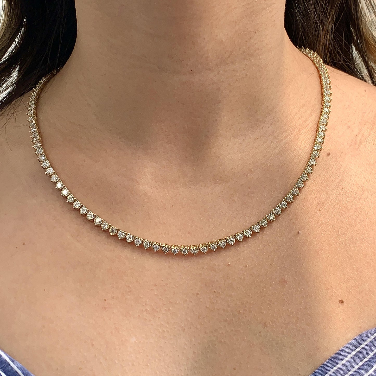 7 Cttw Diamond Necklace in 14k White Gold