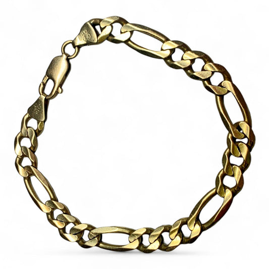 14K Fargo Link Chain Bracelet 19.77g.