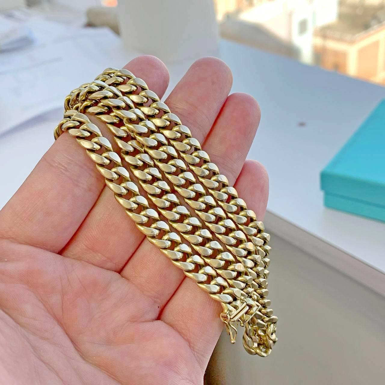 10K Yellow Gold Cuban Chain Necklace 23 inch