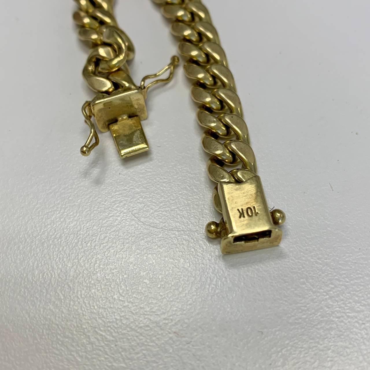 10K Yellow Gold Cuban Chain Necklace 23 inch