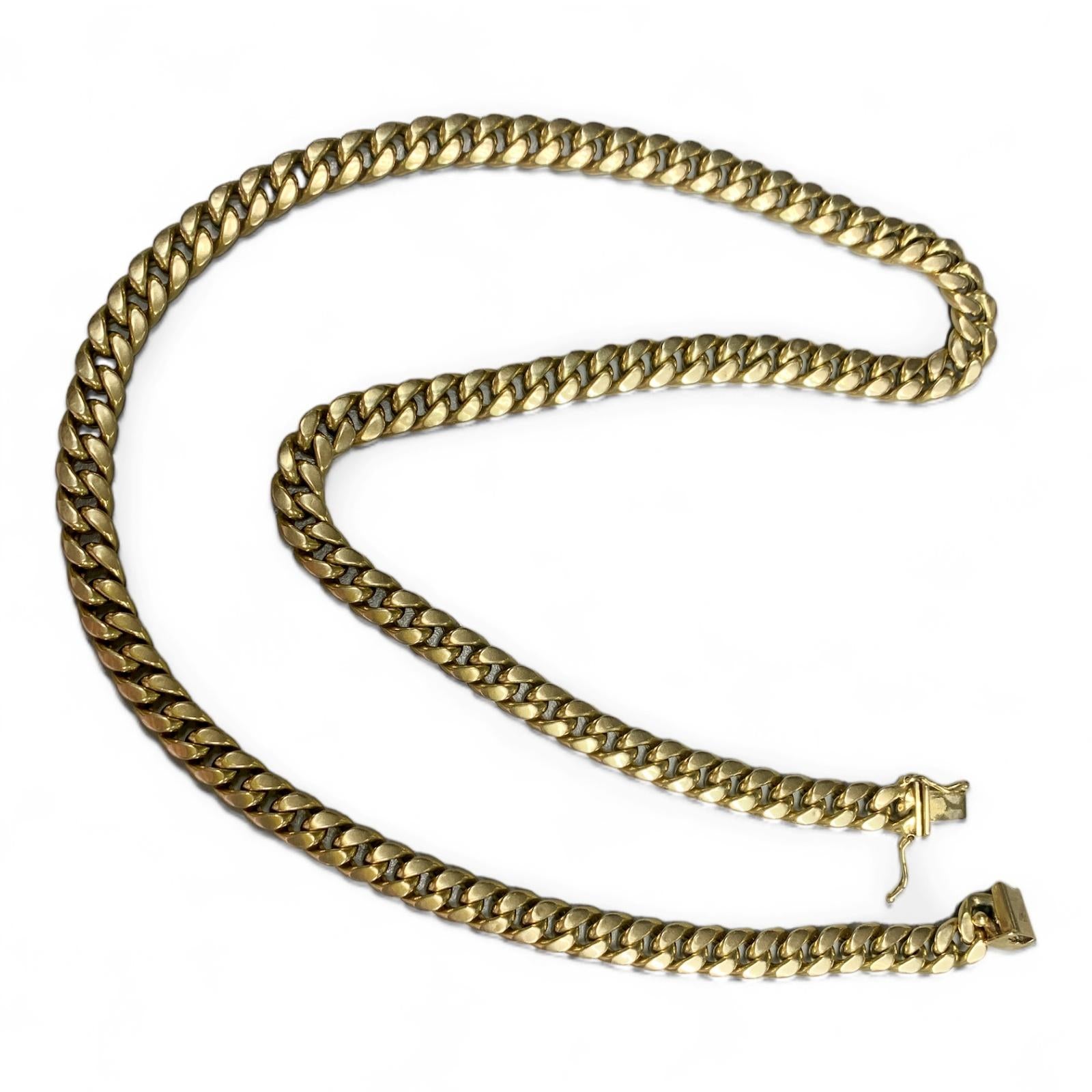 10K Yellow Gold Cuban Chain Necklace 23 inch