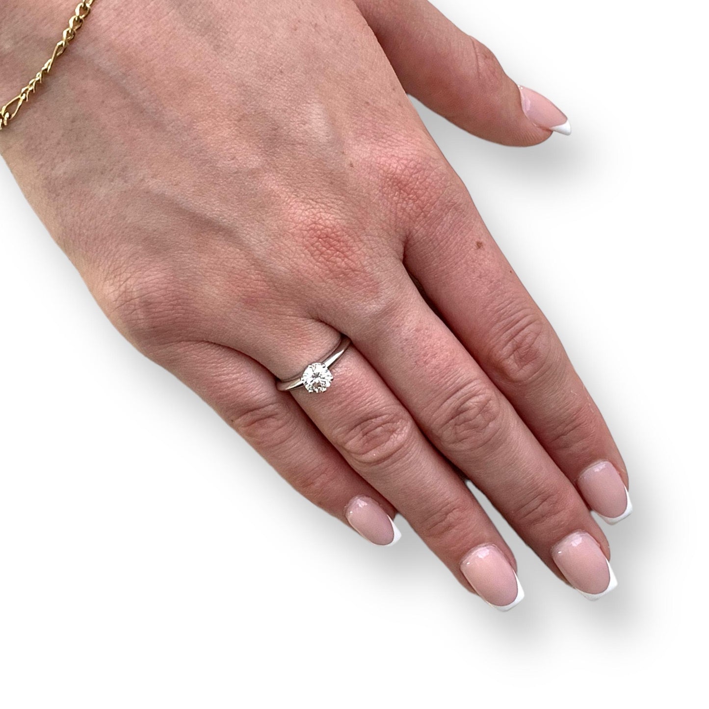 0.68 ct. Platinum Tiffany Ring 4.5 US