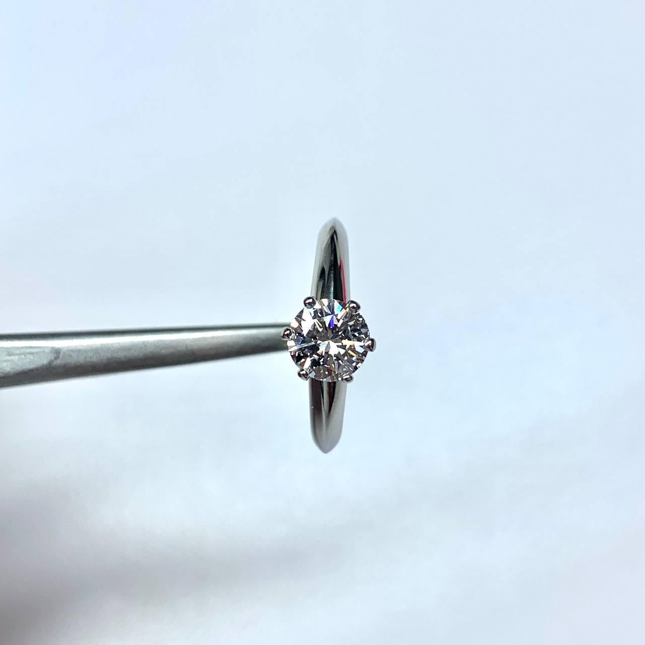 0.68 ct. Platinum Tiffany Ring 4.5 US