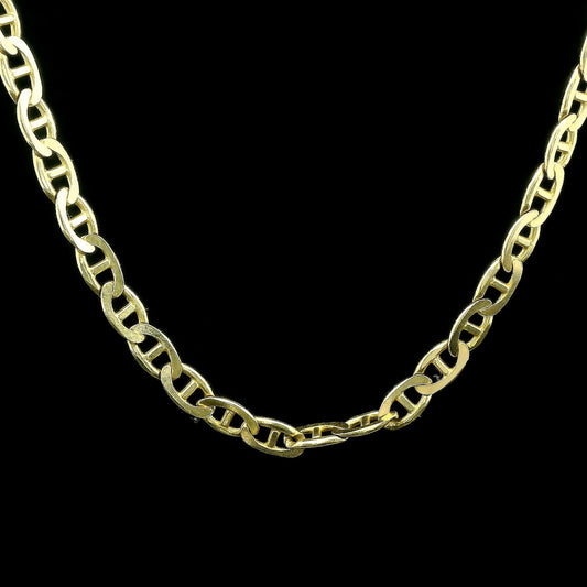 Italy 14k Yellow Gold Mariner Chain 24inch 11.91g.