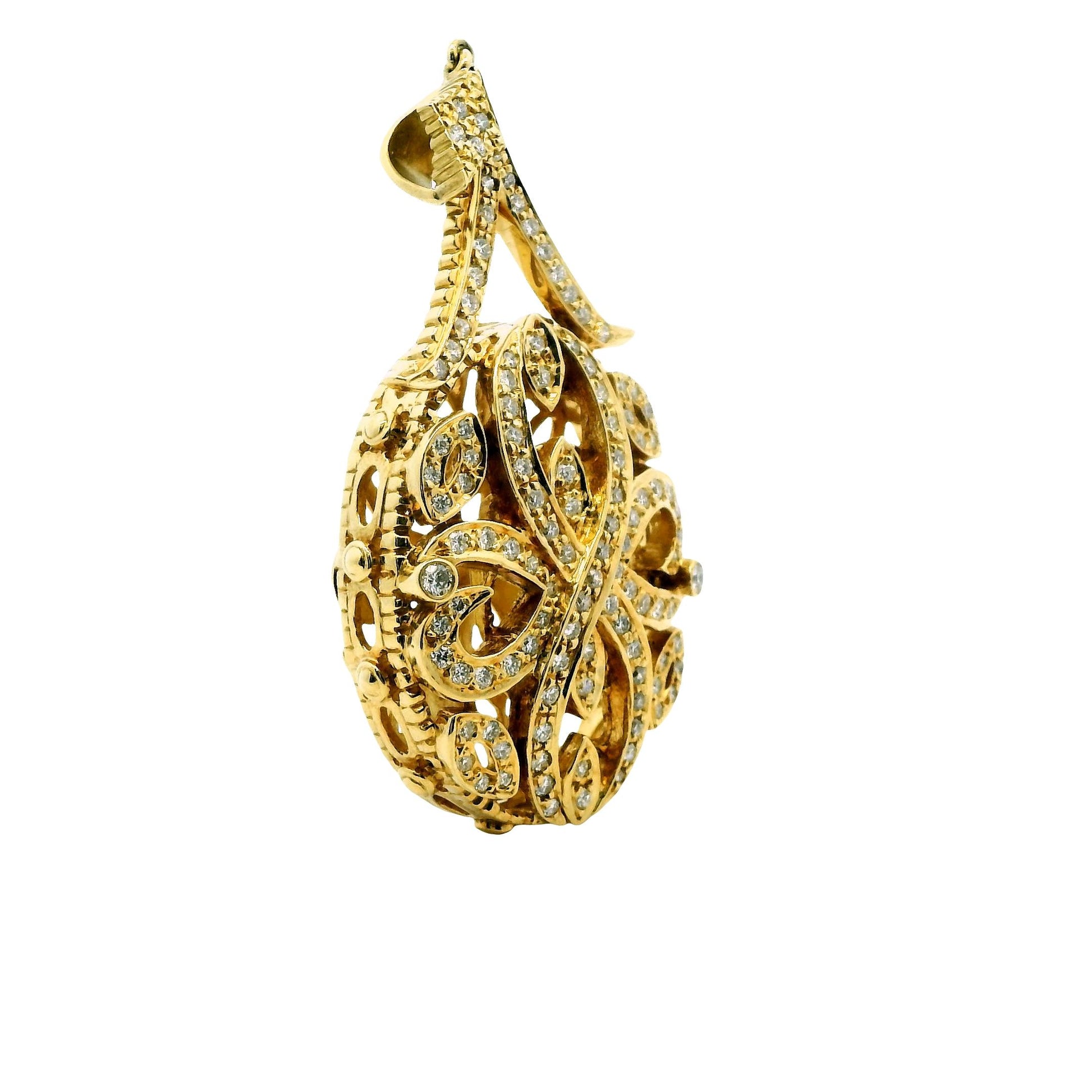 1.70cttw White Diamond Judith Ripka Pendant in 18k Yellow Gold 27.18g.