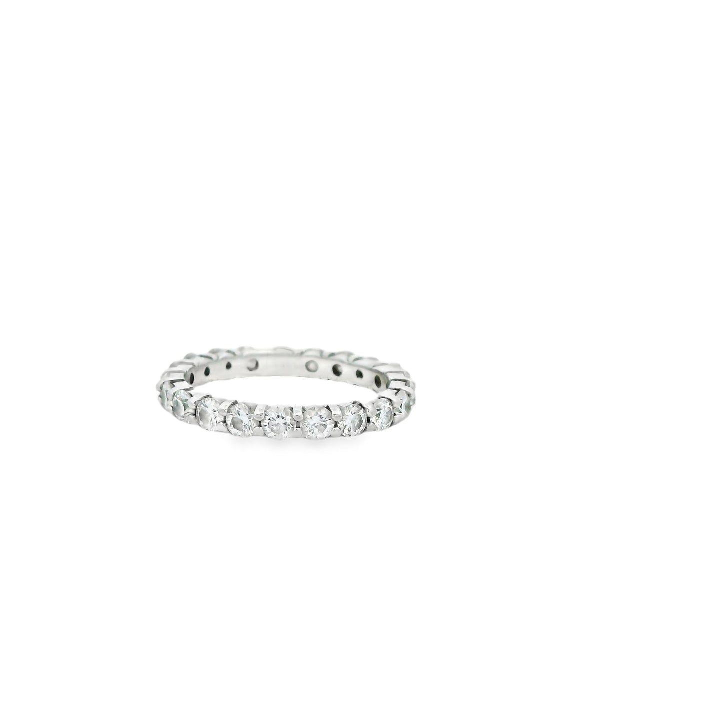 1.26cttw. White Diamond Eternity Band in 14k White Gold 4.25US 1.69g.