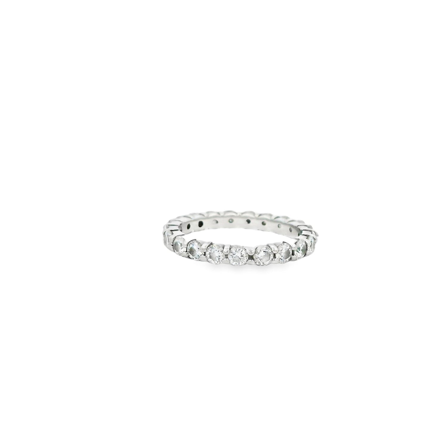 1.26cttw. White Diamond Eternity Band in 14k White Gold 4.25US 1.69g.