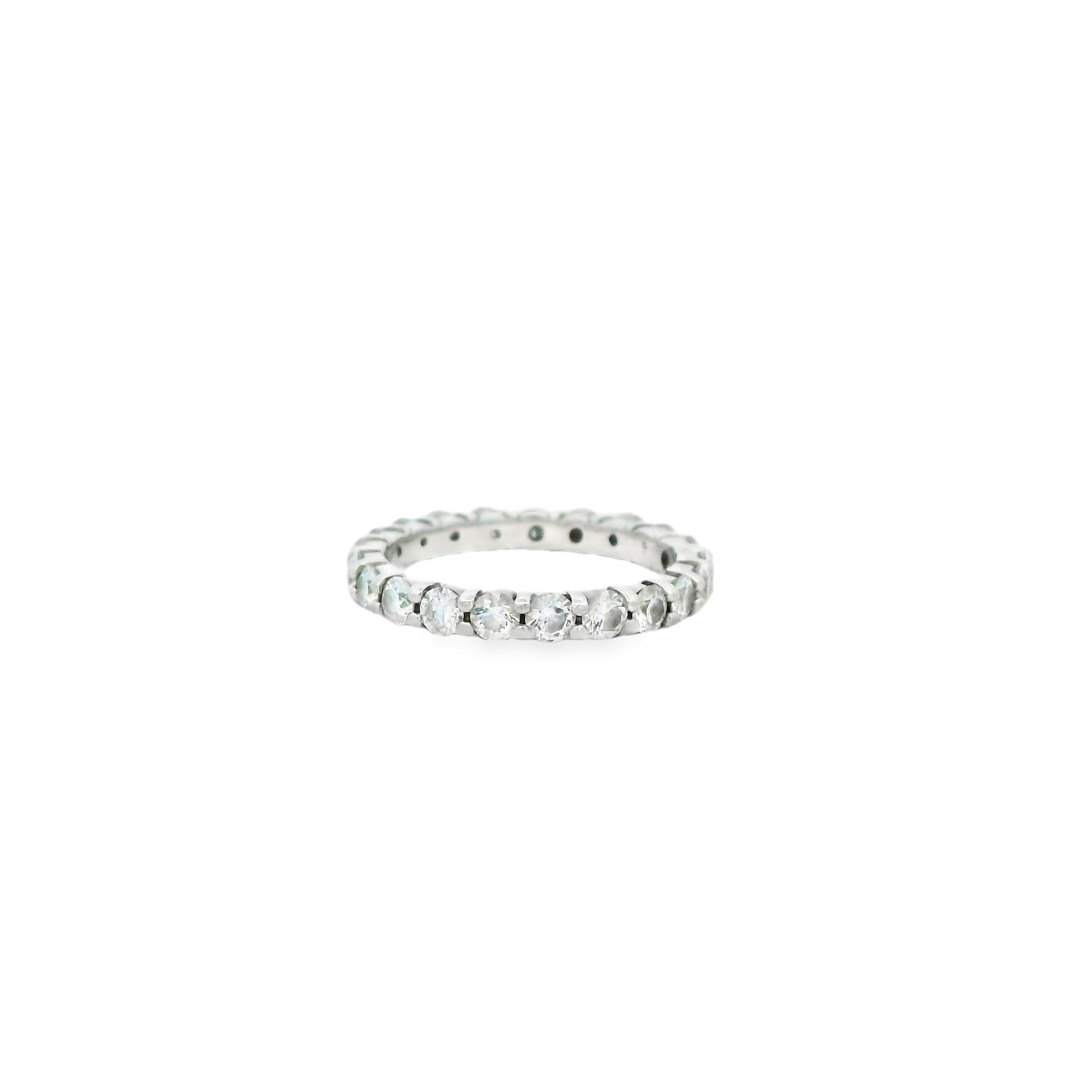 1.26cttw. White Diamond Eternity Band in 14k White Gold 4.25US 1.69g.