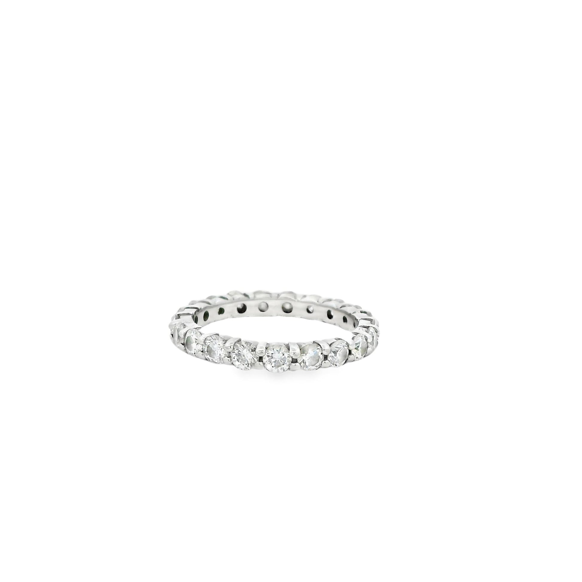 1.26cttw. White Diamond Eternity Band in 14k White Gold 4.25US 1.69g.