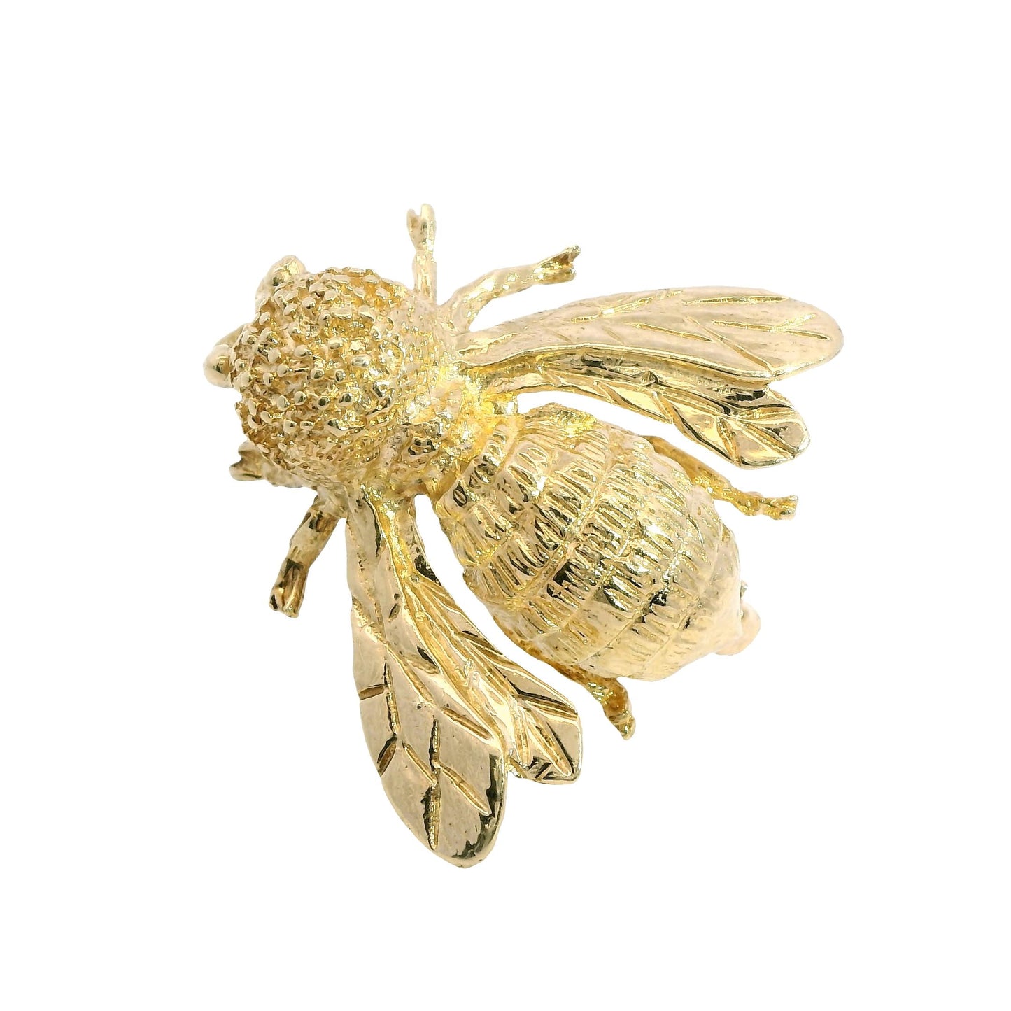 14k Yellow Gold Bumblebee Brooch 7.2g.