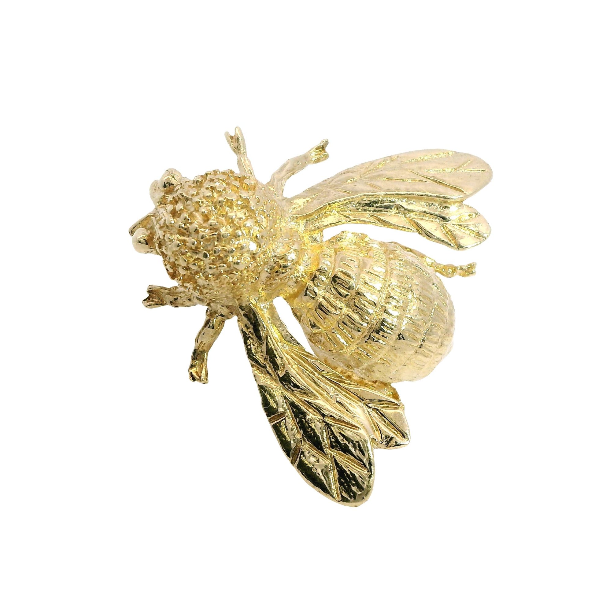 14k Yellow Gold Bumblebee Brooch 7.2g.