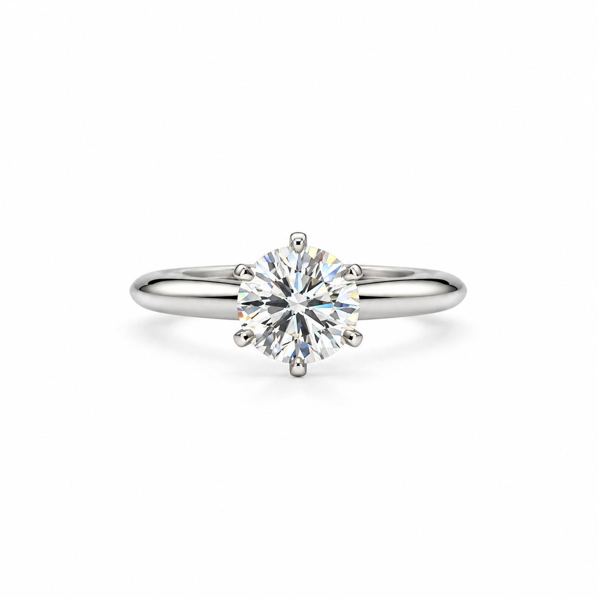 1.14ct. White Diamond G/VS1 Tiffany & Co. Solitarie Platinum Ring 5.75US 5.87g