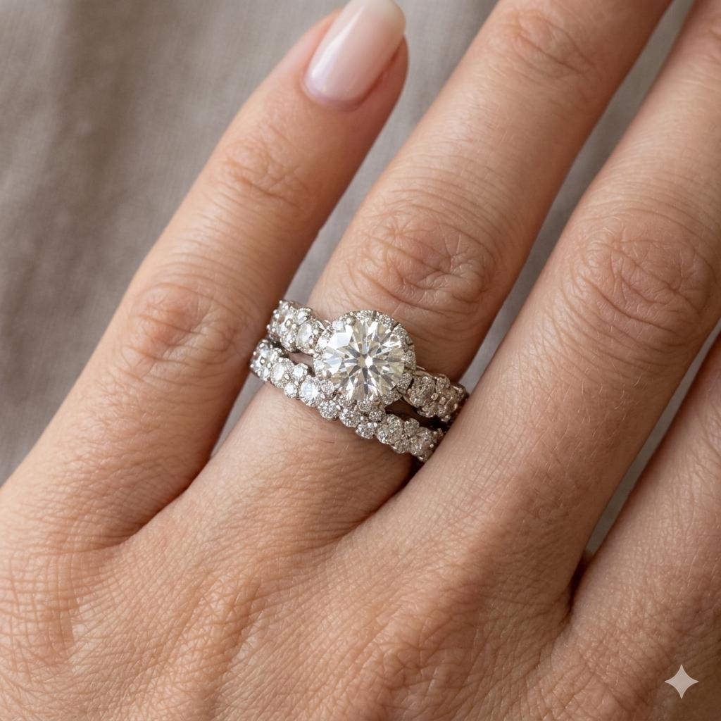 2.61 cttw. White Diamond Neil Lane Engagement Set in 14k White Gold 6.80g.