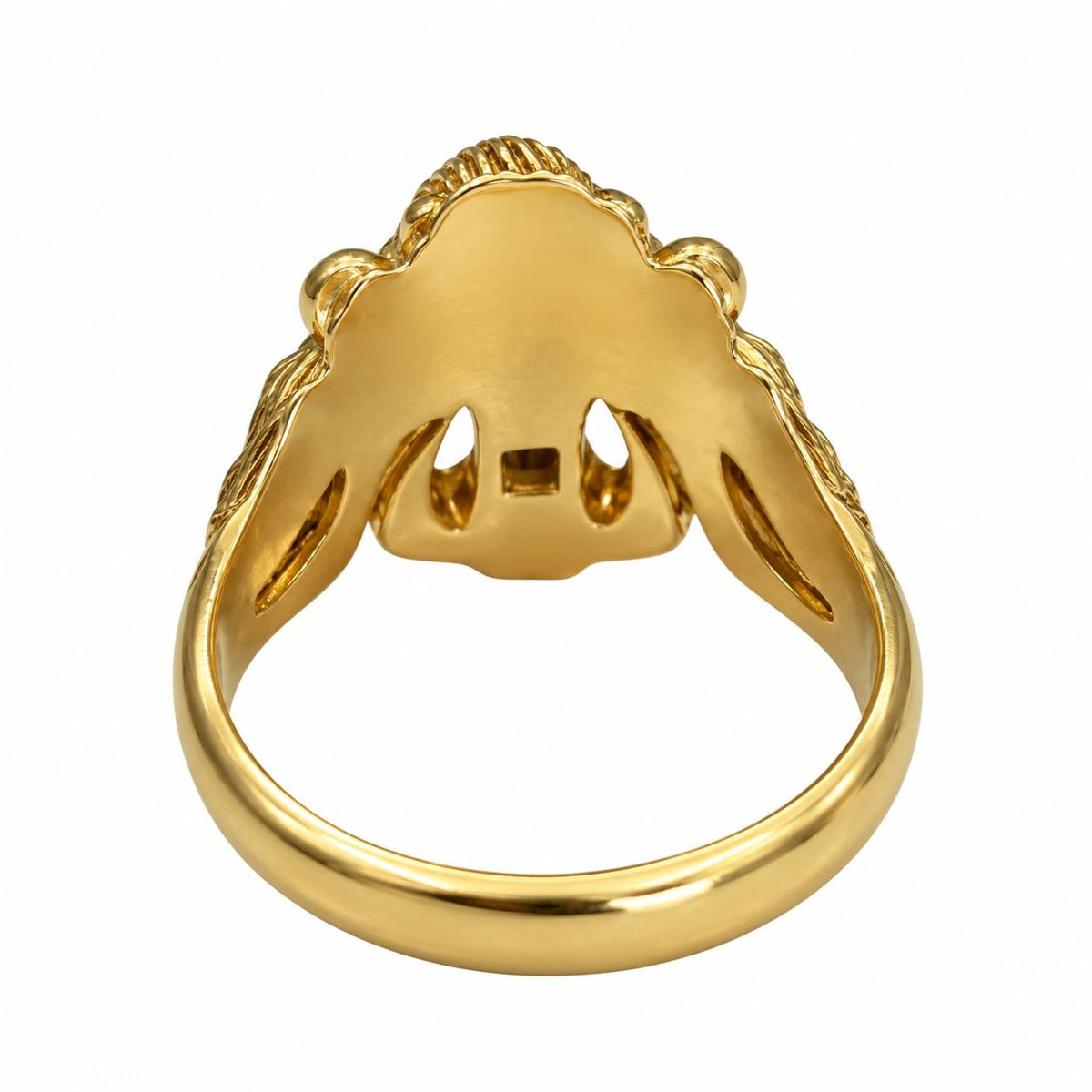 14k Yellow Gold Lion Ring with White Diamonds 13.35g. 9.5US