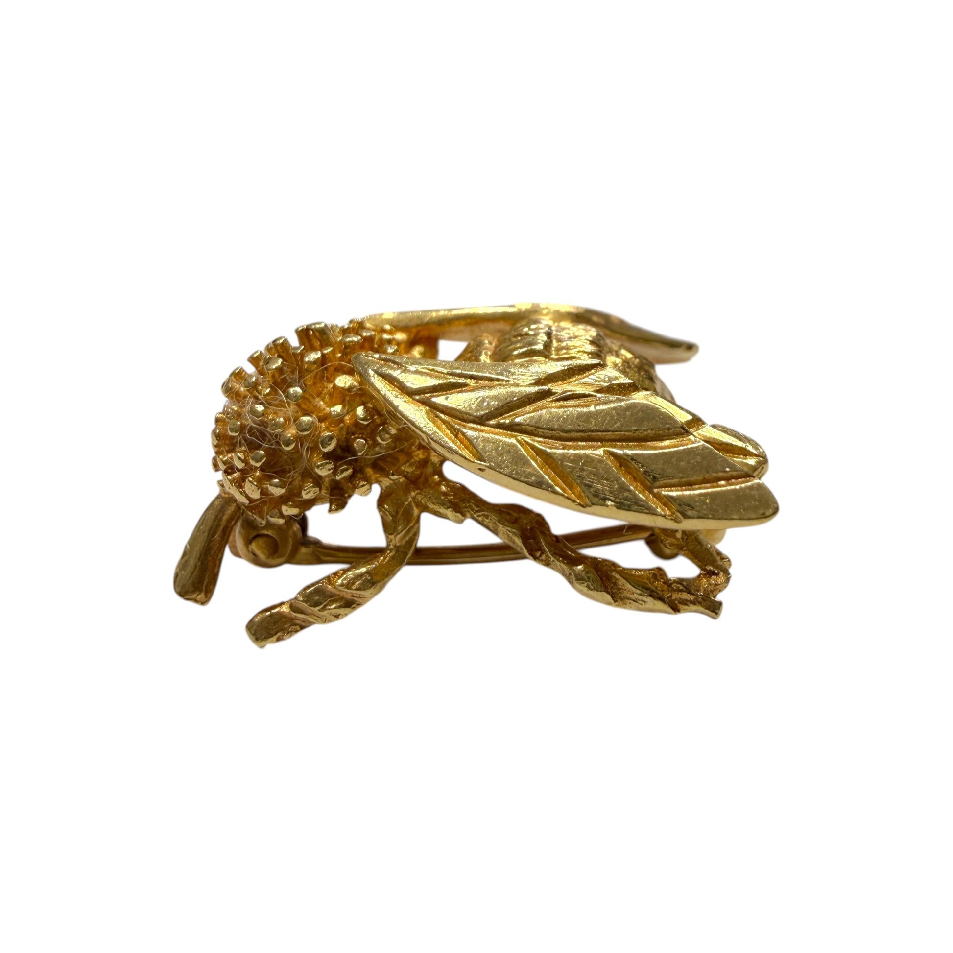 14k Yellow Gold Bee Brooch 4.63g.