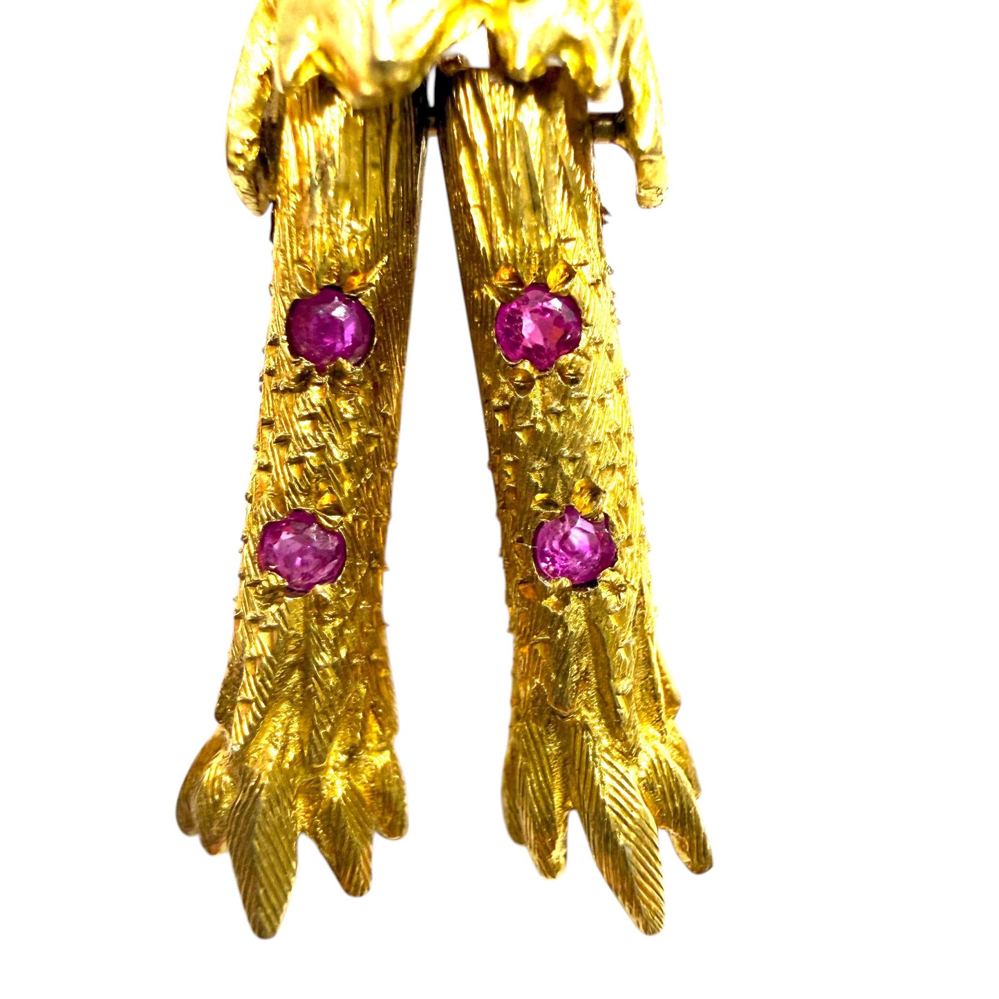 Vintage 18k Yellow Gold Scarecrow Brooch 13.33g.