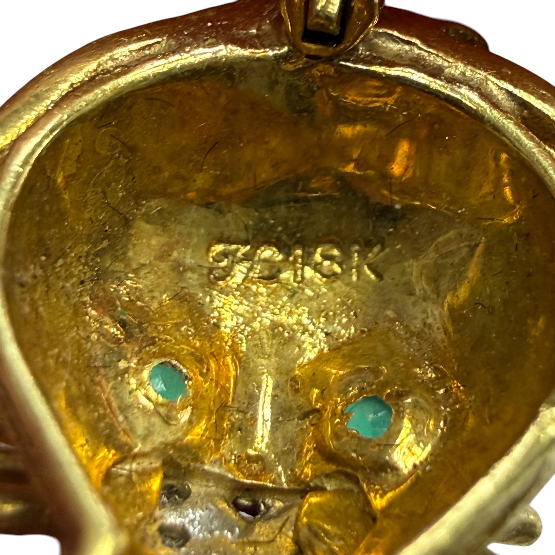 Vintage 18k Yellow Gold Hammerman Brothers Lion Brooch 10g.
