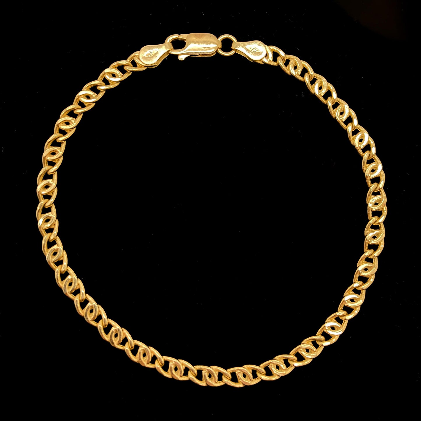 18K Yellow Gold Curb Chain Bracelet 5.0g