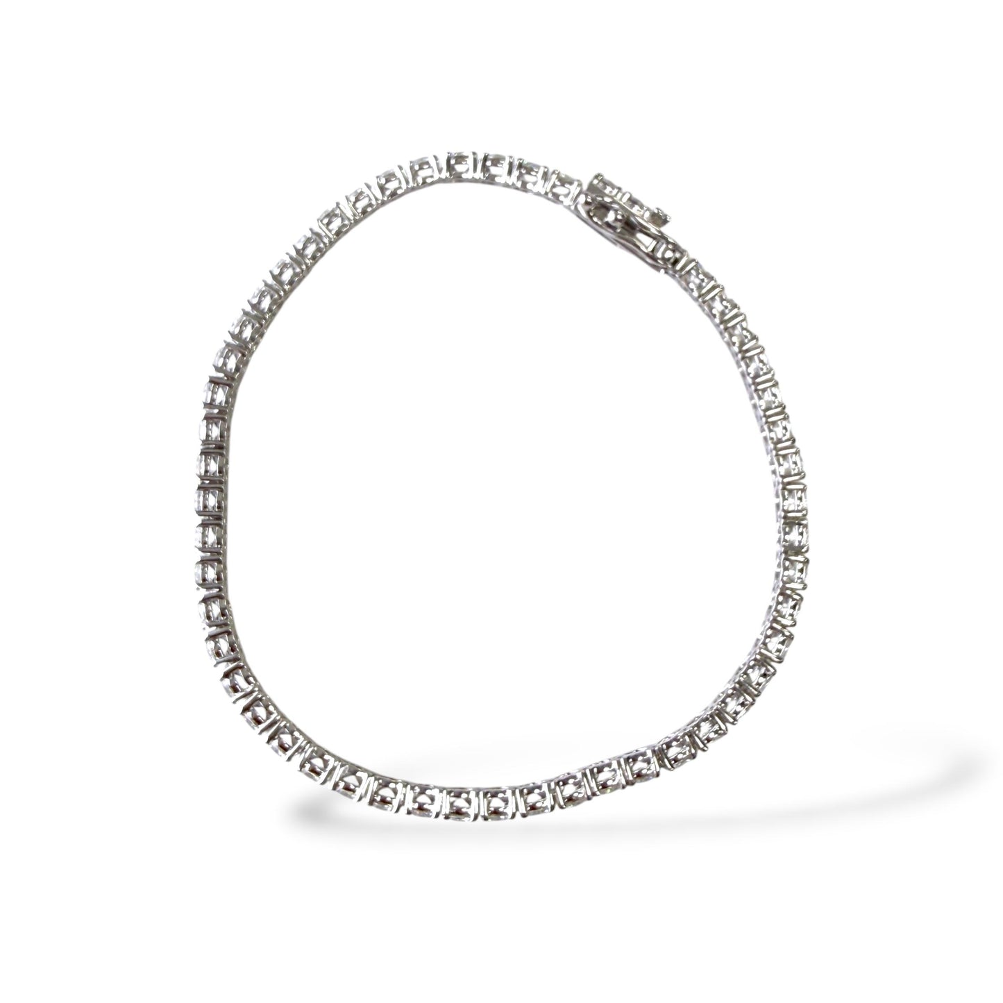 6.00 cttw. White Diamond Tennis Bracelet in 14k White Gold 9.48g. 7"