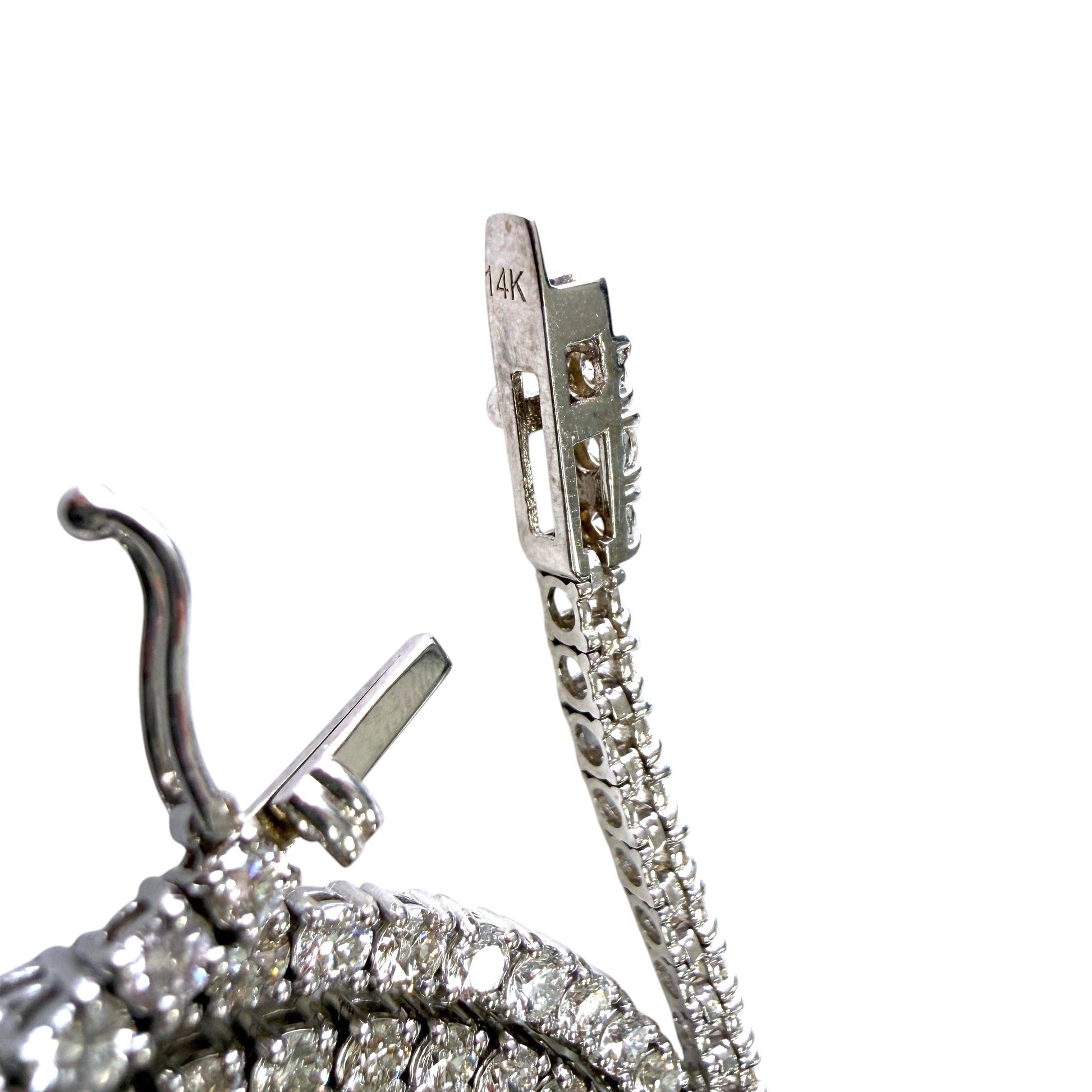 8.75 cttw. White Diamond Tennis Necklace in 14k White Gold 16.22g. 16"